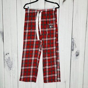 Georgia (UGA) Bulldogs Pajama Pants Sideline Apparel Red Plaid Women's Sz M